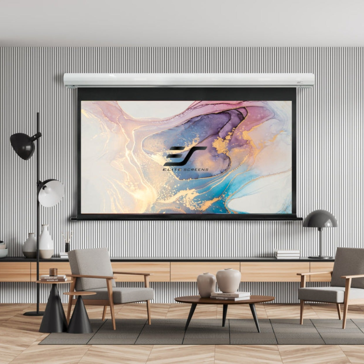 Elite Screens SK84XHW-E24 Saker Premium Electric Projection Screen