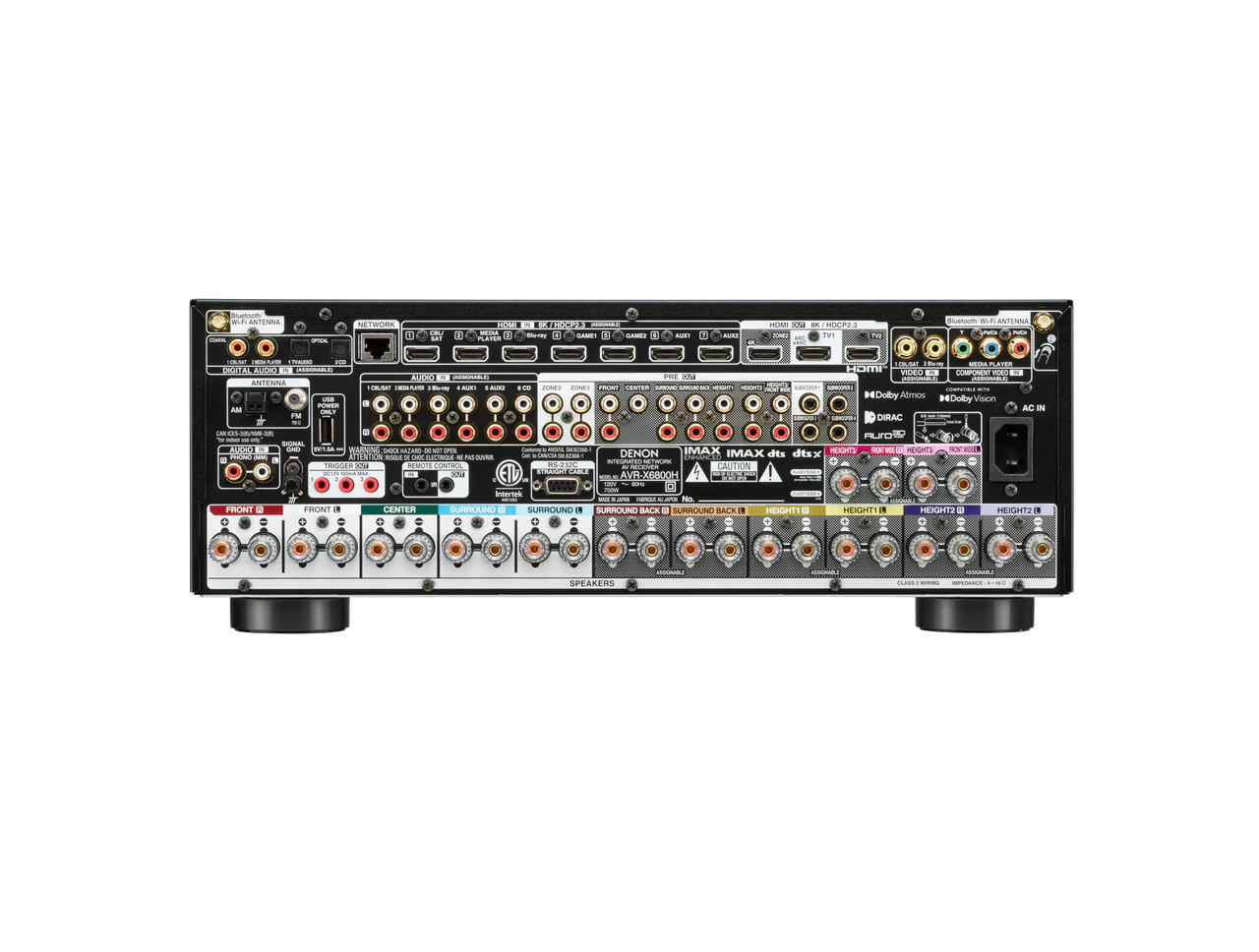 Denon AVR-X6800H 11.4 Channel AV Receiver with 8K Video