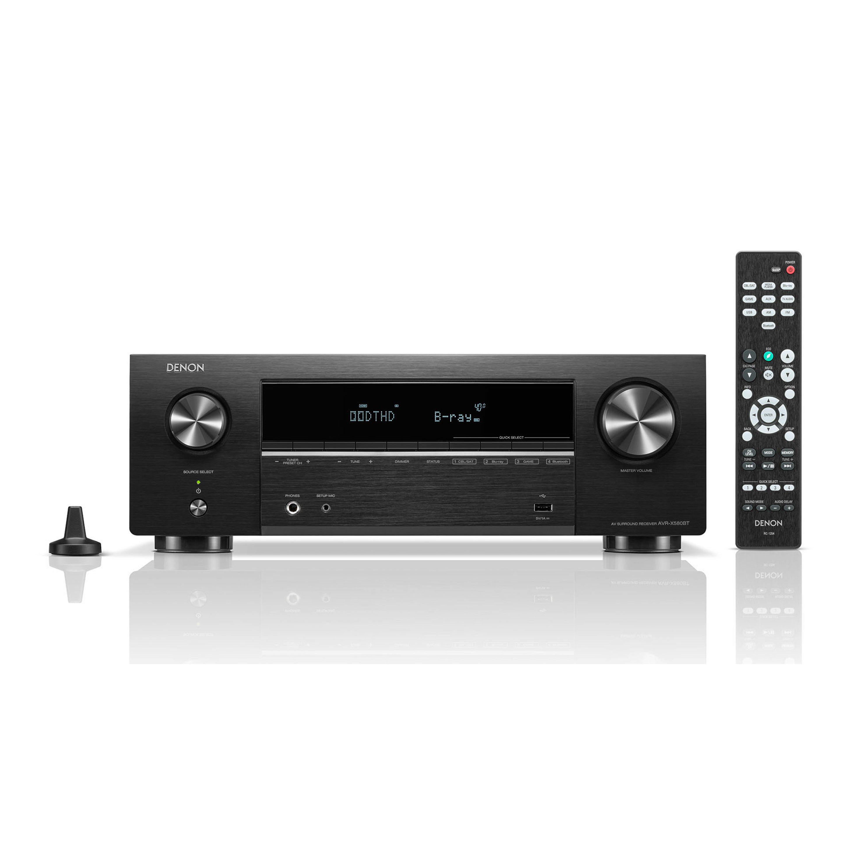 Denon AVR-X580BT 5.2 Ch 8K AV Receiver with Bluetooth
