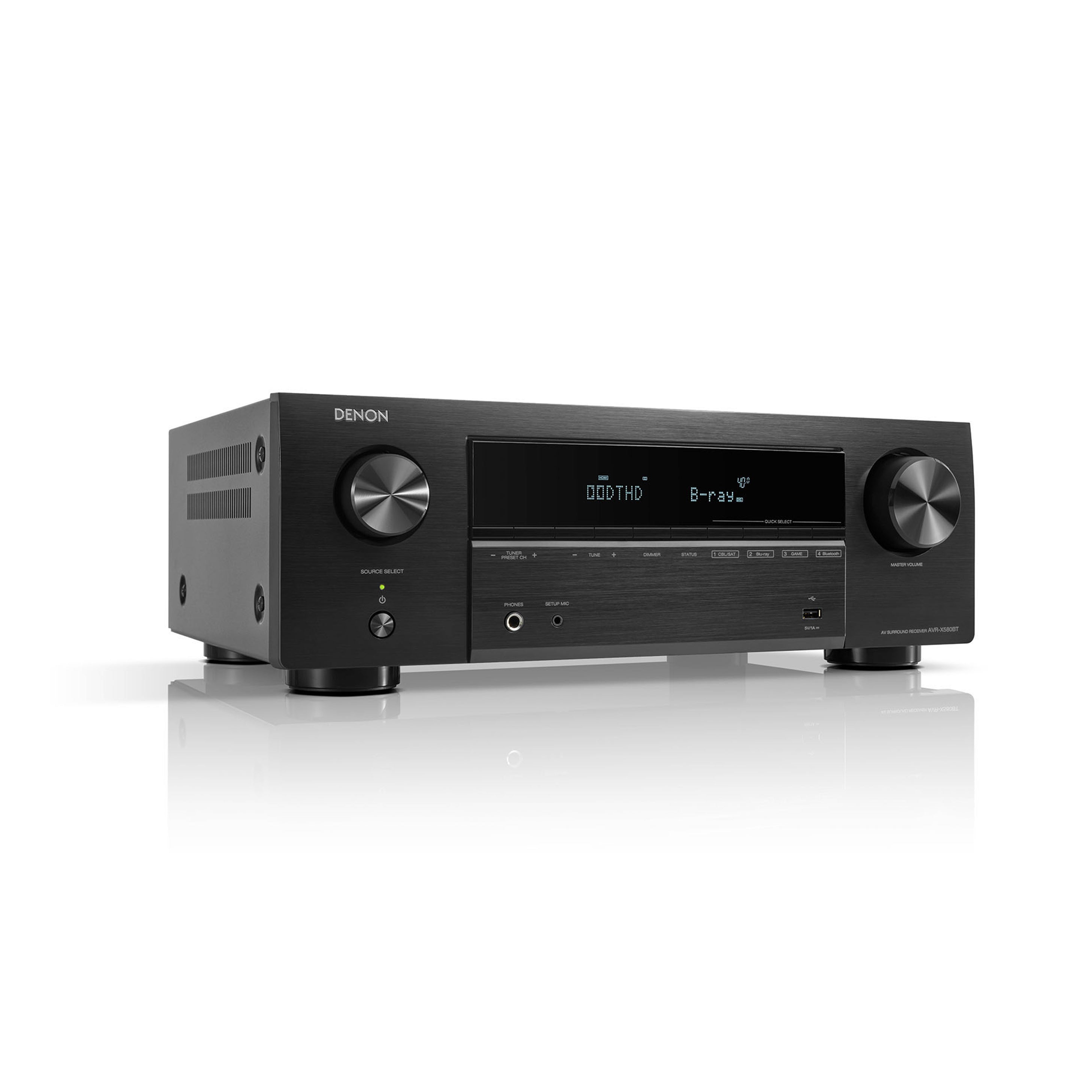 Denon AVR-X580BT 5.2 Ch 8K AV Receiver with Bluetooth