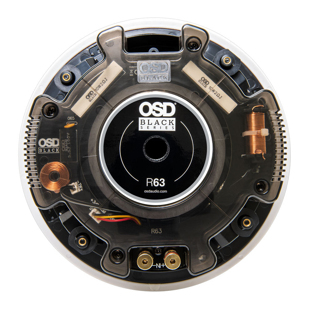 OSD Black R63 6.5” In-Ceiling 150W Speaker Pair