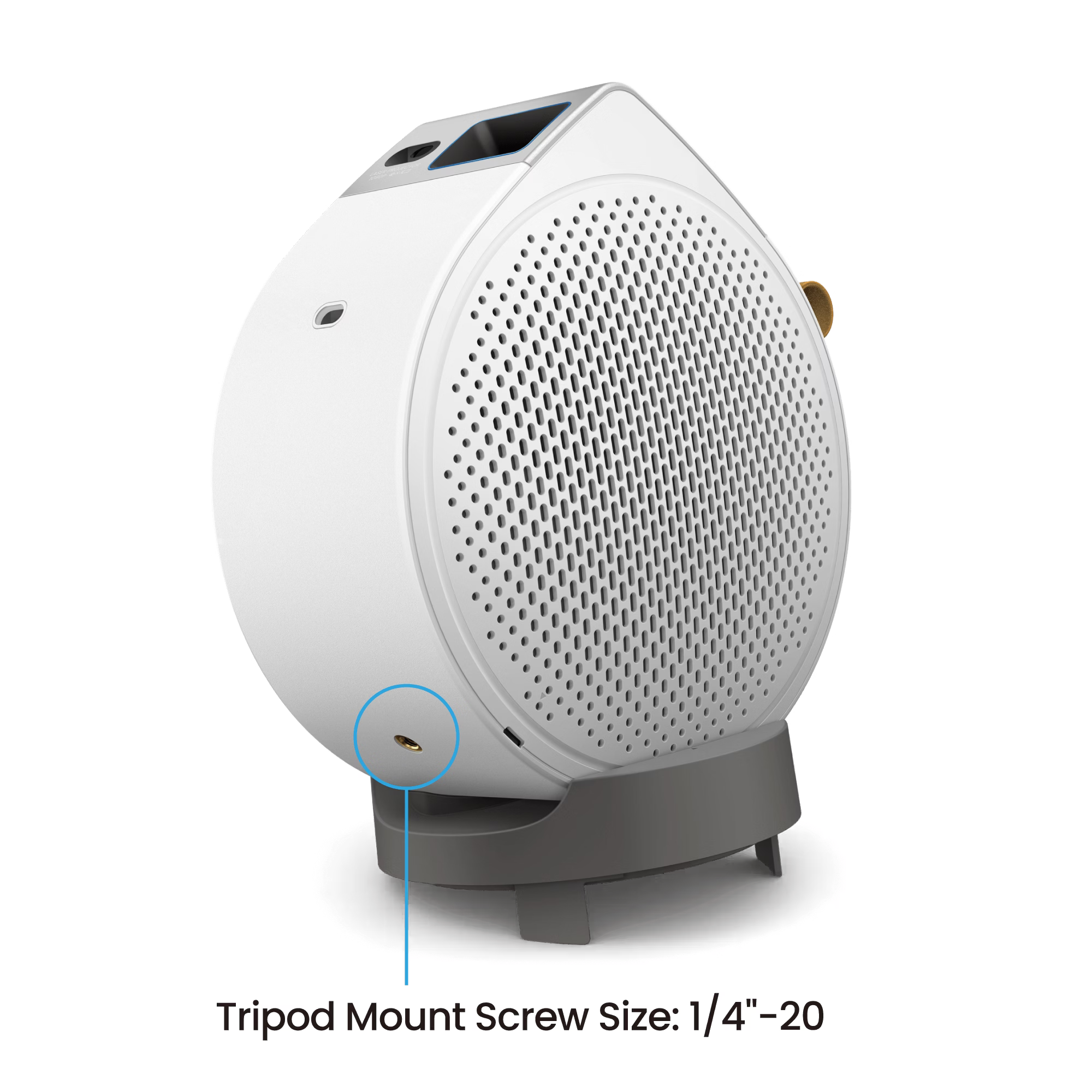 BenQ projector with a circular design on a transparent background