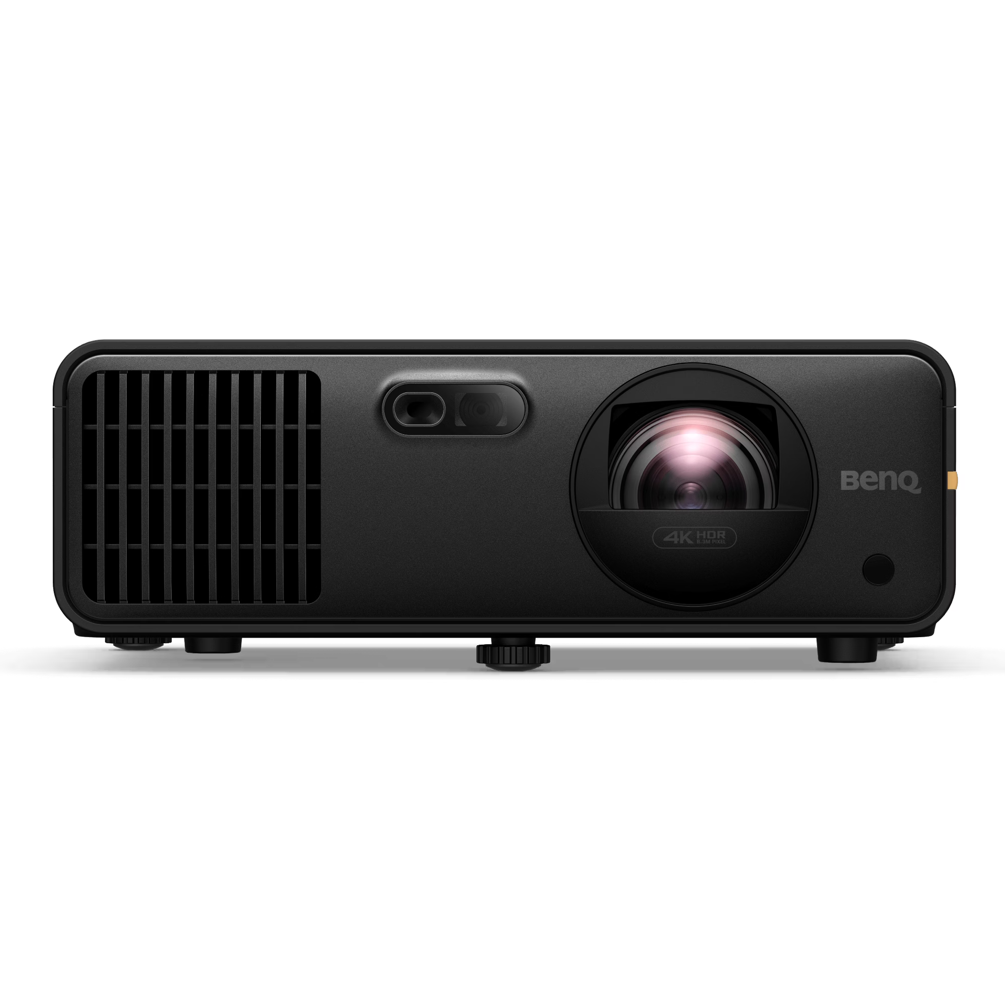 Black BenQ projector on a white background