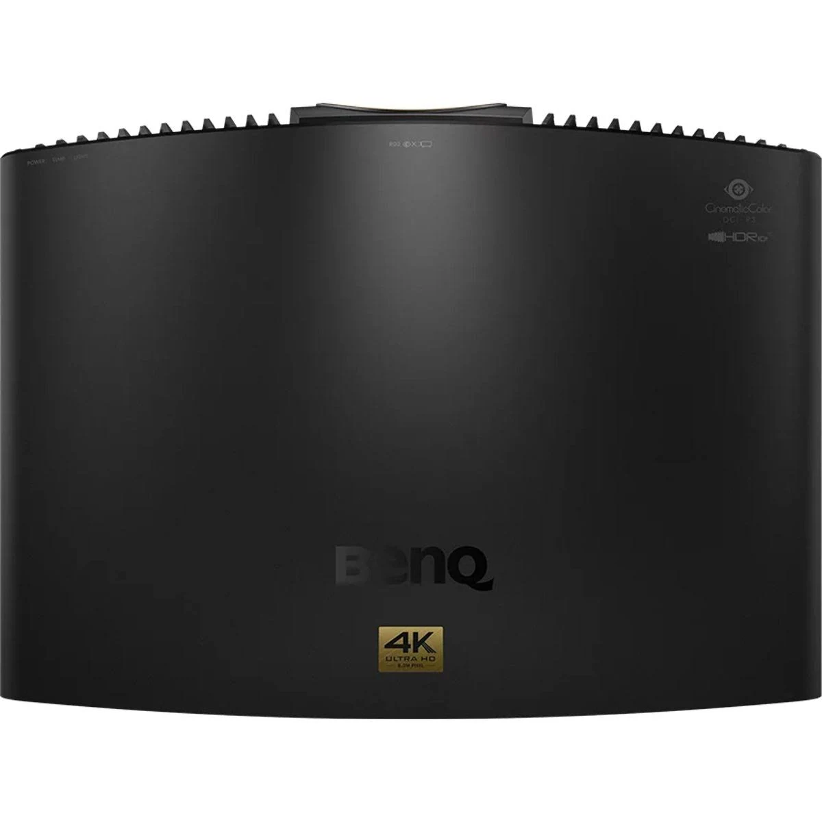 Black BenQ projector with 4K Ultra HD logo on a white background
