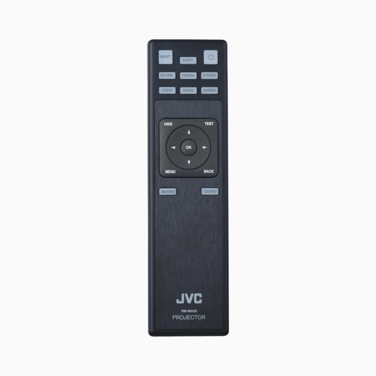 JVC DLA NZ3 remote on a white background