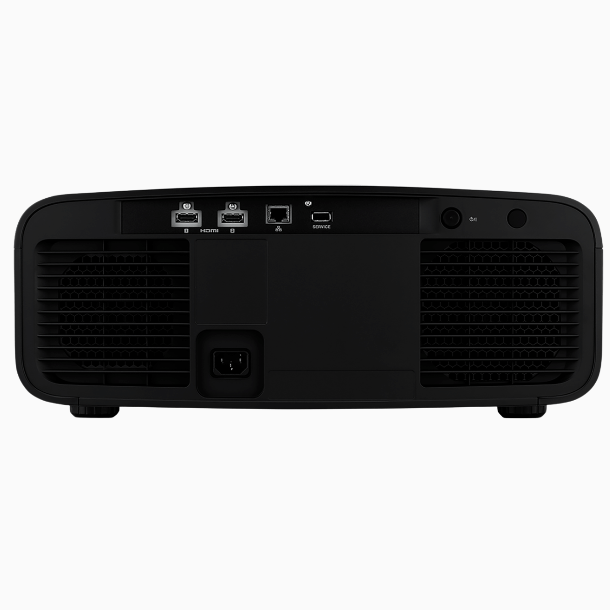 Black projector on a white background