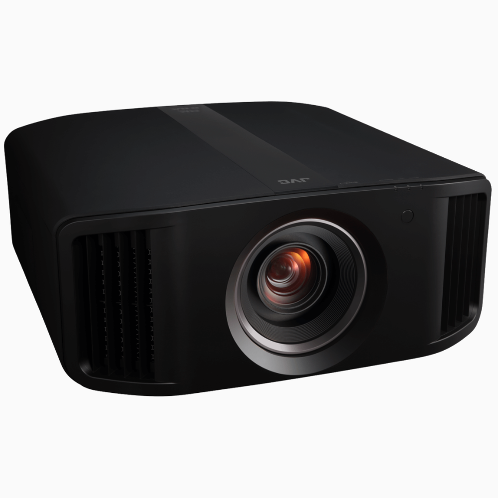 Black projector on a white background