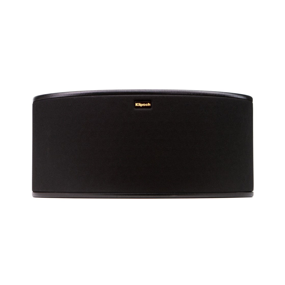 Black Klipsch speaker on a white background