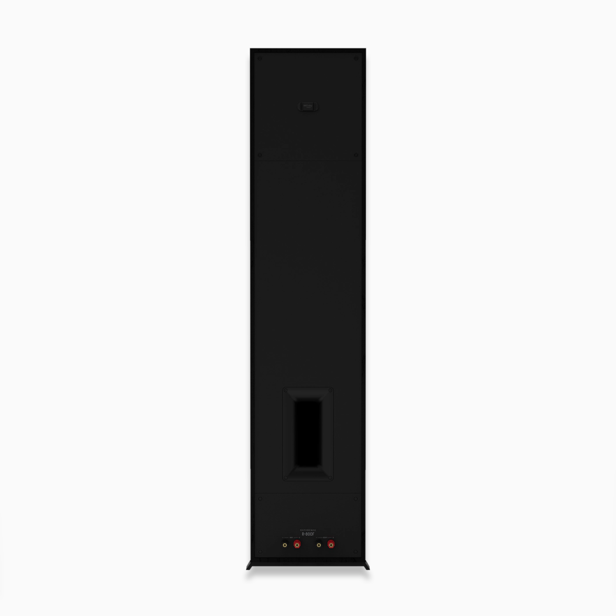Black vertical electronic device on a white background