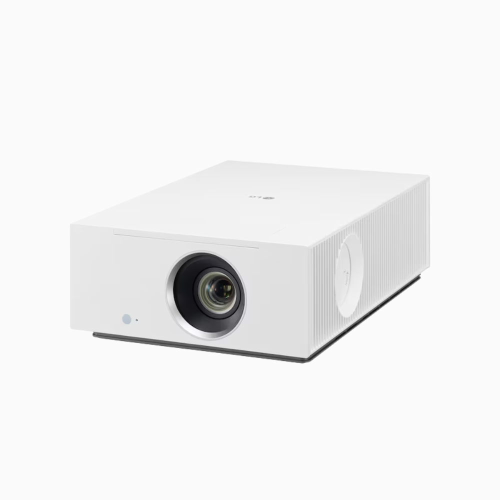 LG projector on a white background
