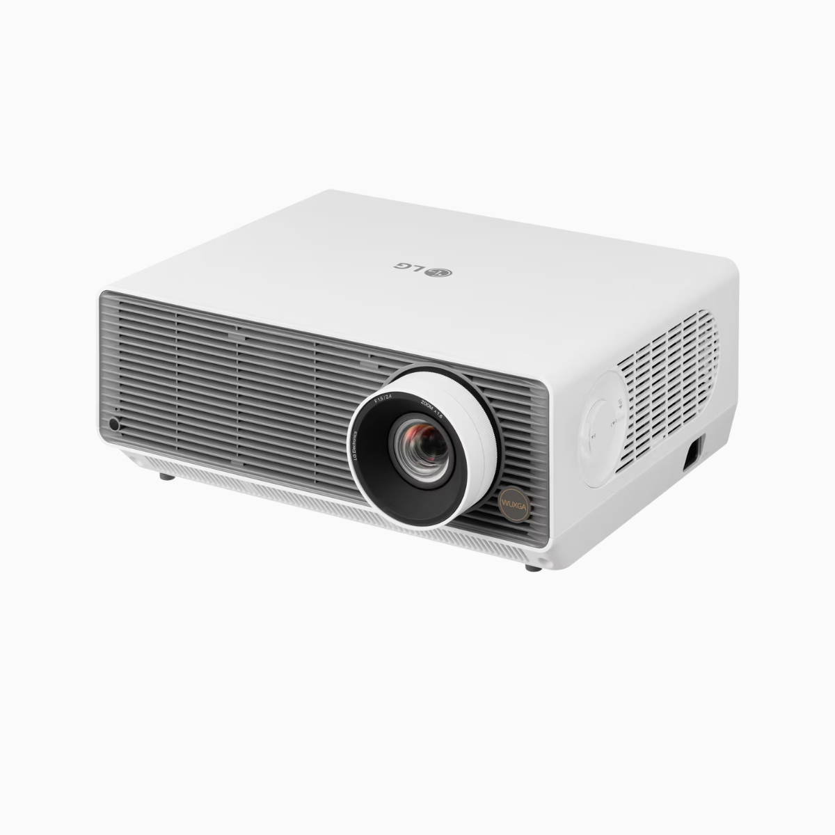 LG projector on a white background