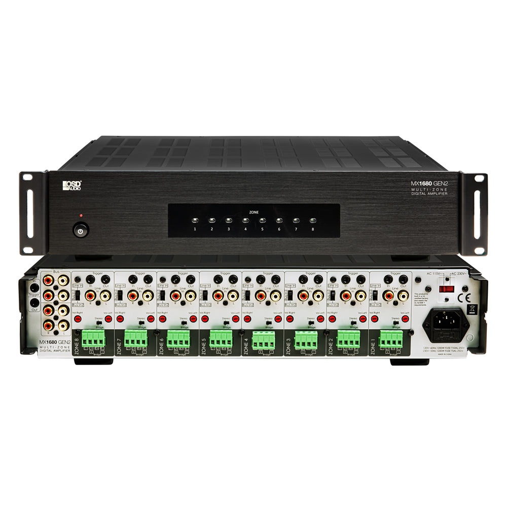 OSD MX1680 16-Channel Multi-Zone Power Amplifier