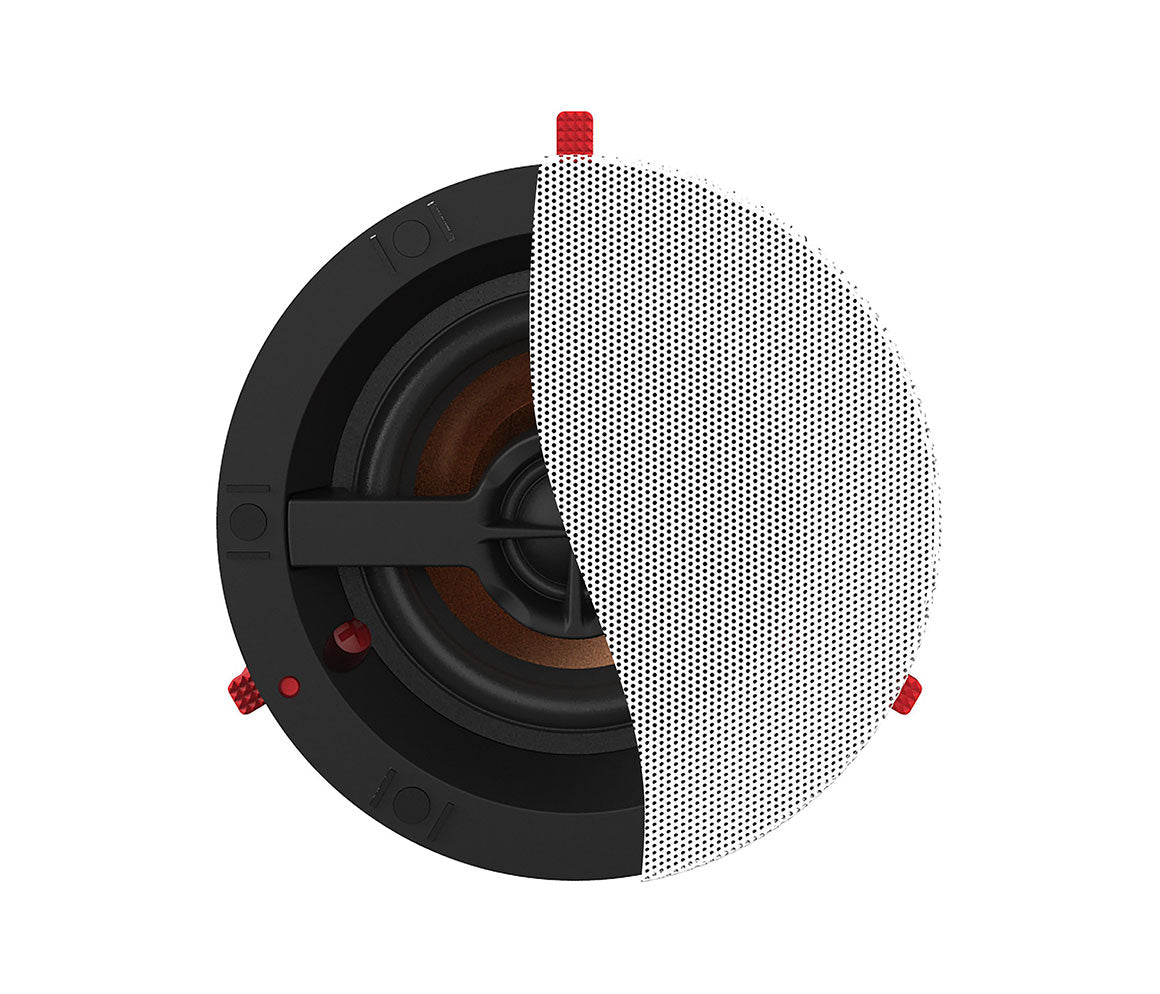 Ceiling speaker with grille on a white background