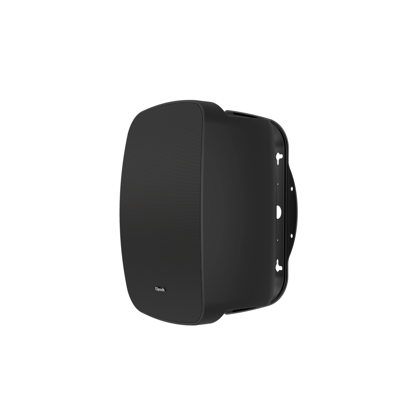 Black speaker on a white background