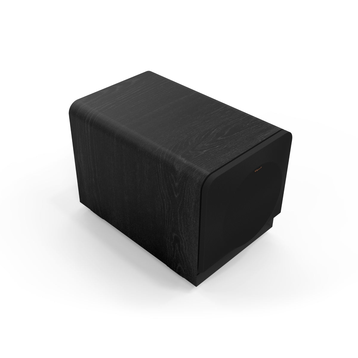 Black rectangular speaker on a white background