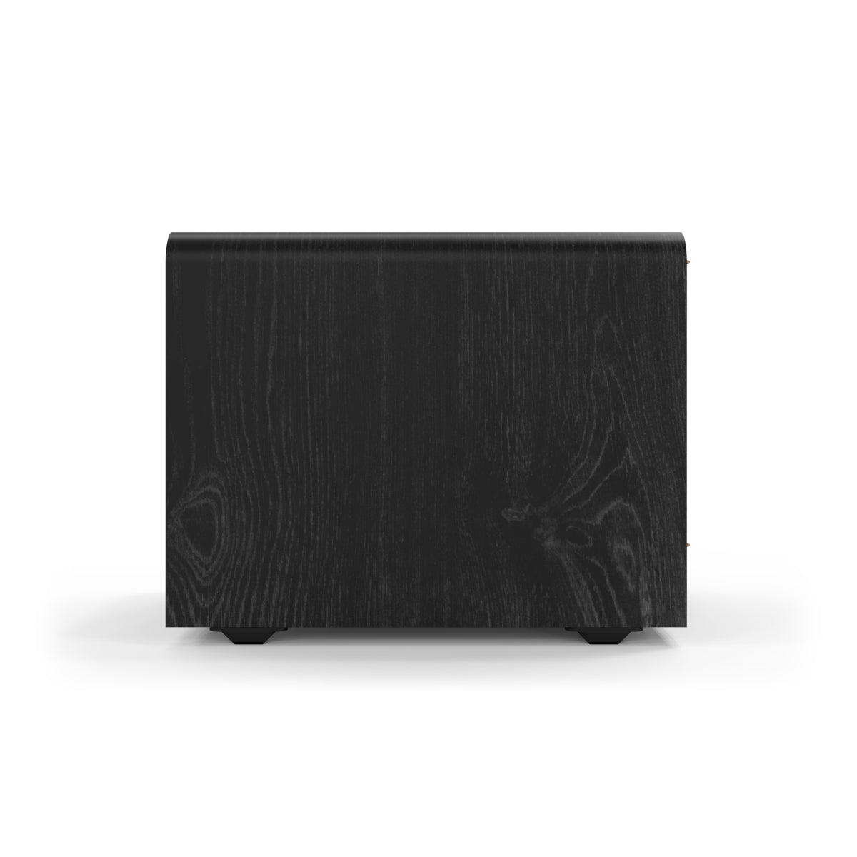 Black wooden block on a white background