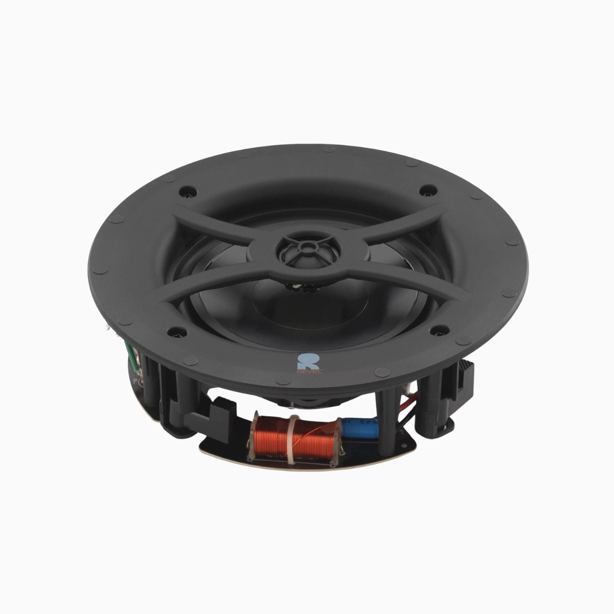 Black speaker on a white background