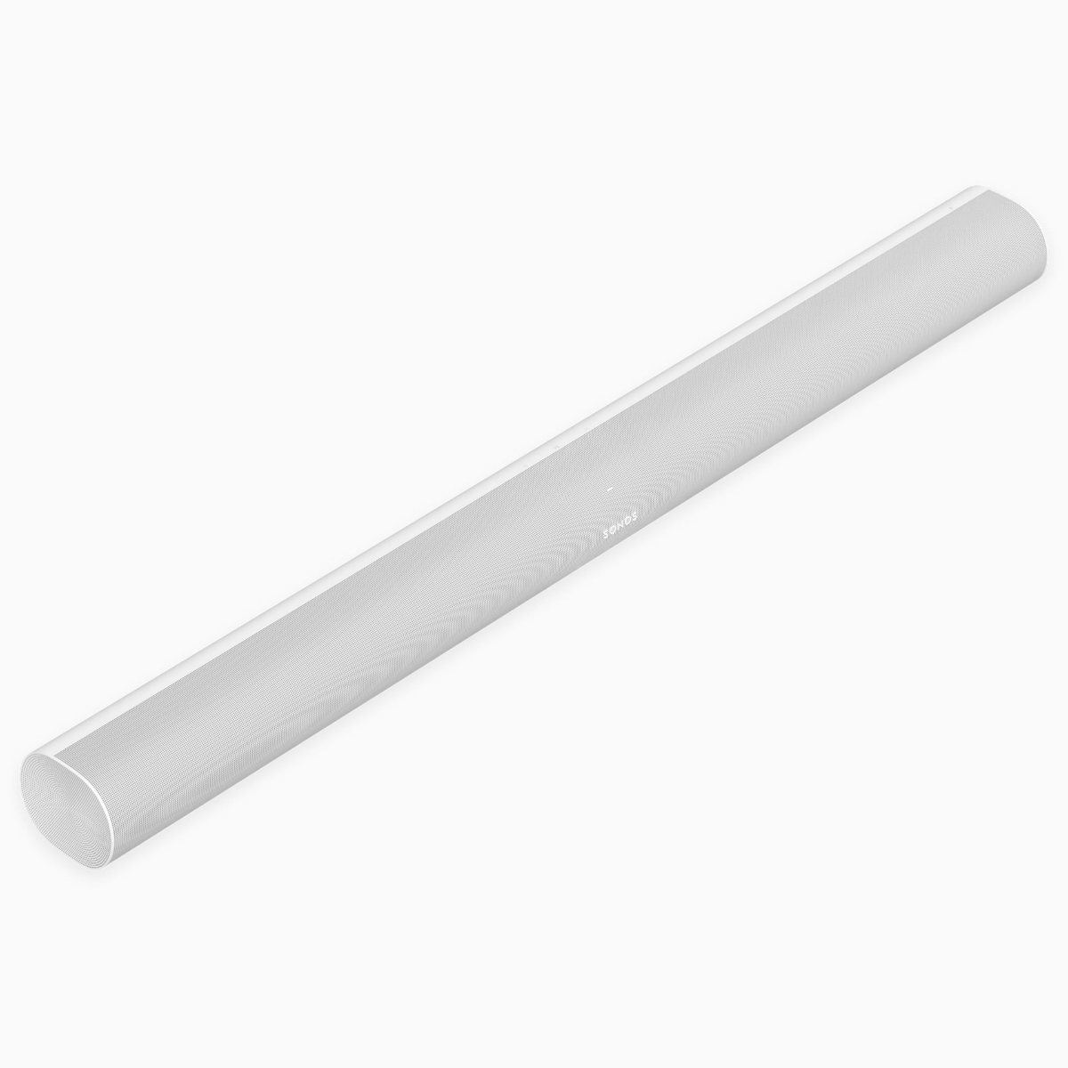 White cylindrical object on a white background