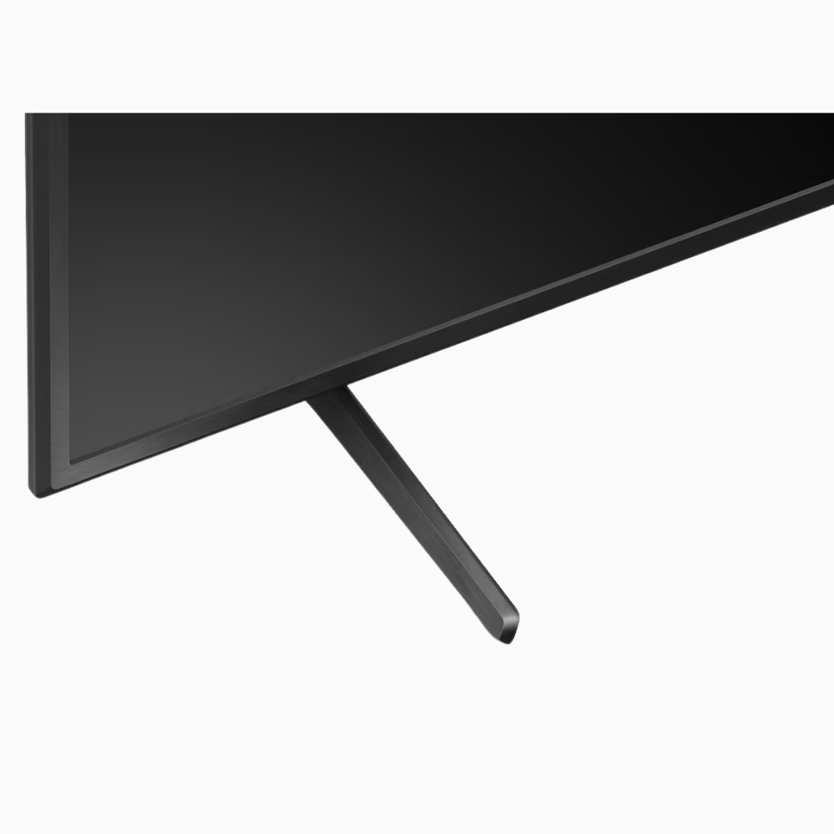 Black flat-screen TV on a white background