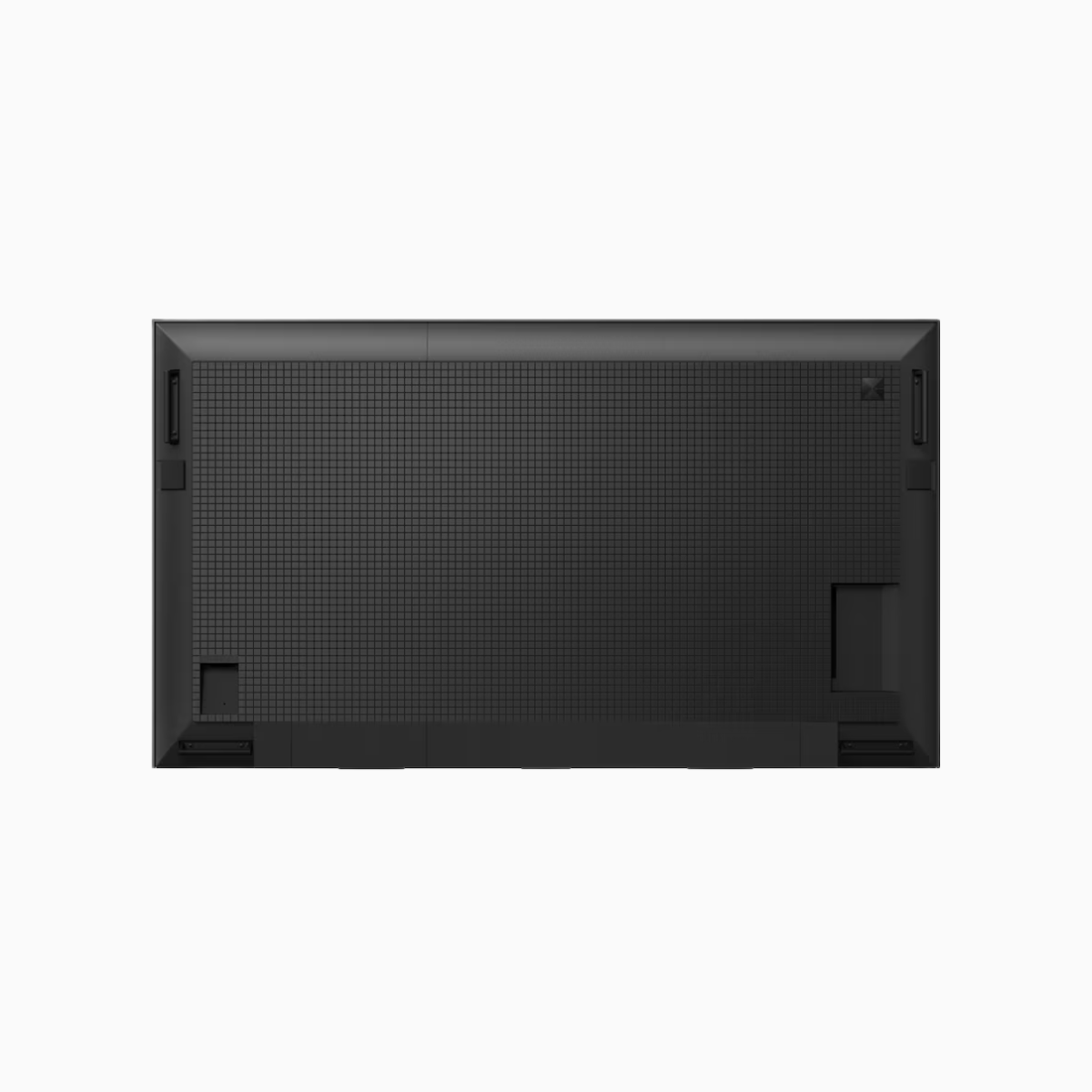 Black rectangular LED display panel on a white background