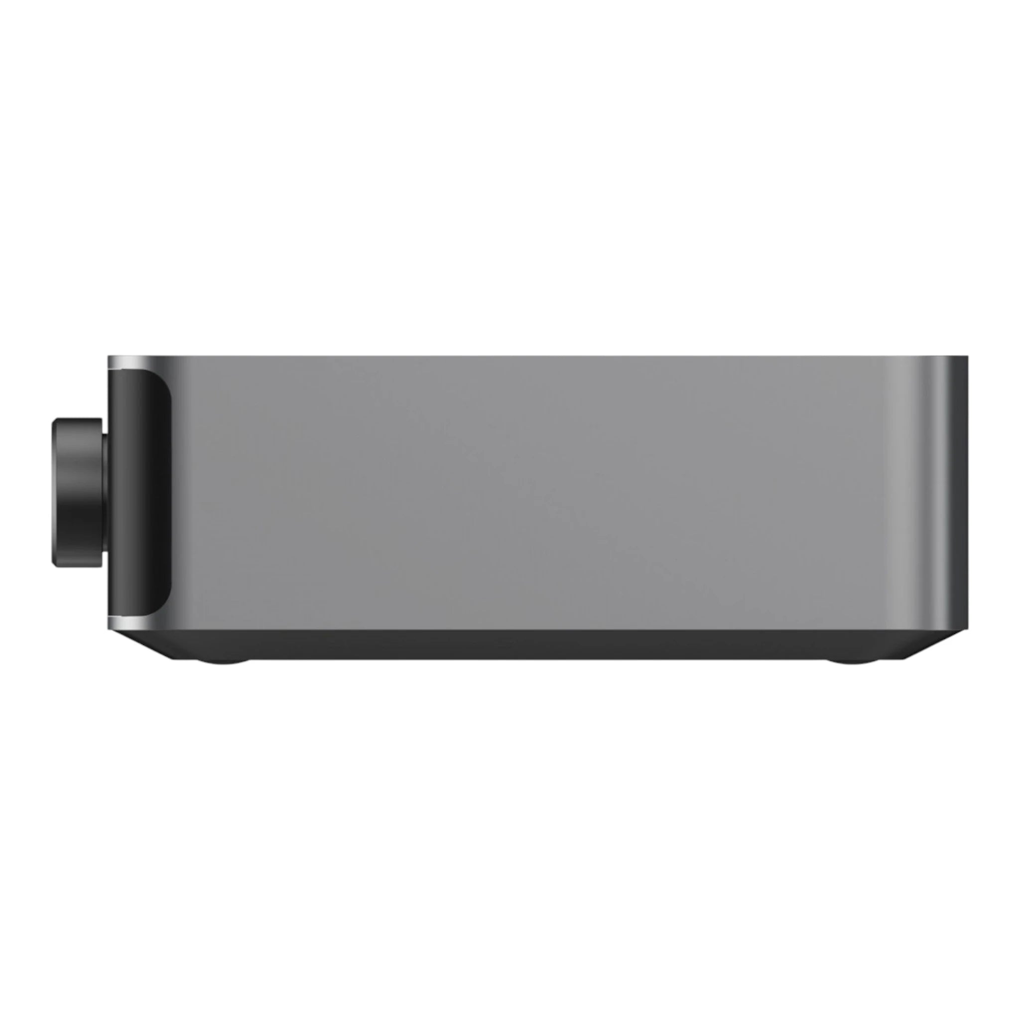 Gray electronic device on a white background