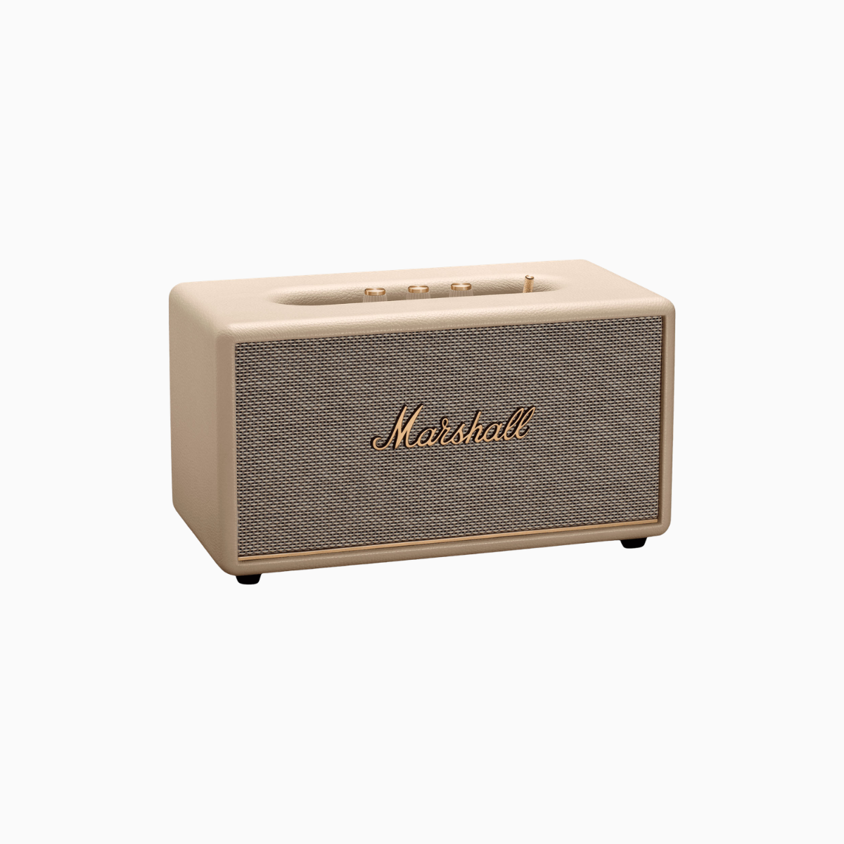 Cream Marshall speaker on a white background