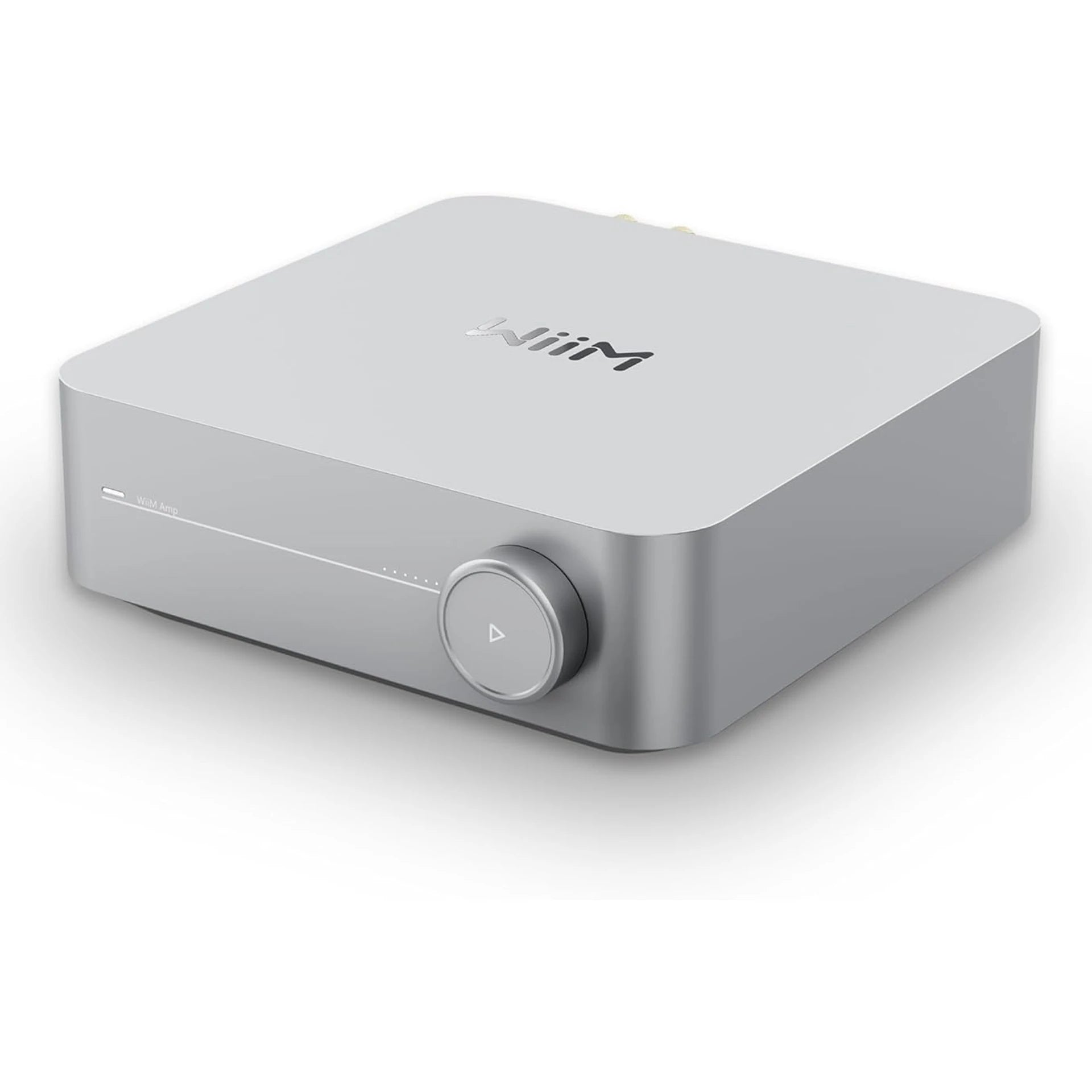 WiiM device with a brand logo on a white background