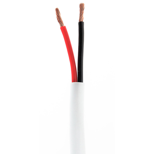 Two wires, one red and one black, with white insulation on a white background