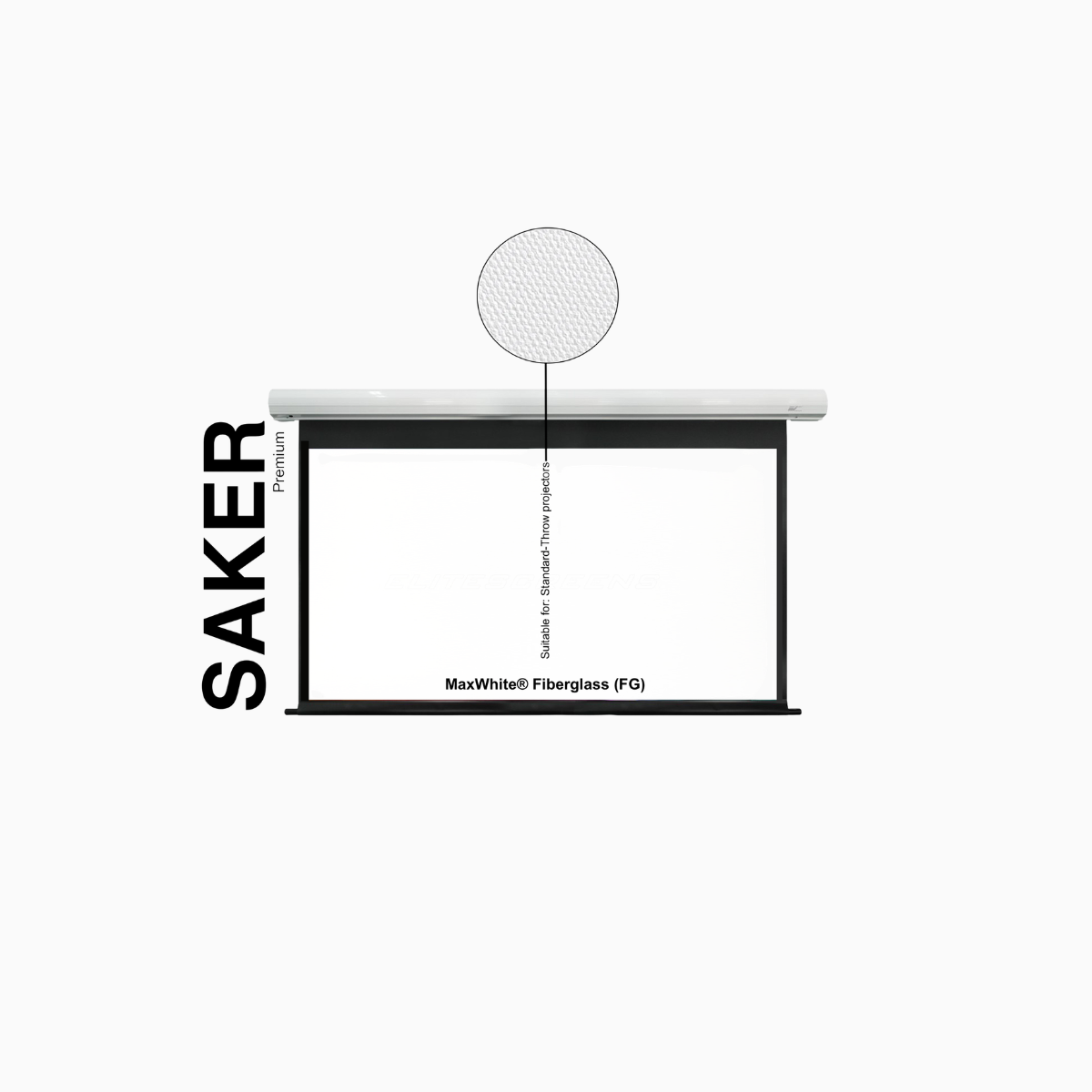 Elite Screens SK84XHW-E24 Saker Premium Electric Projection Screen