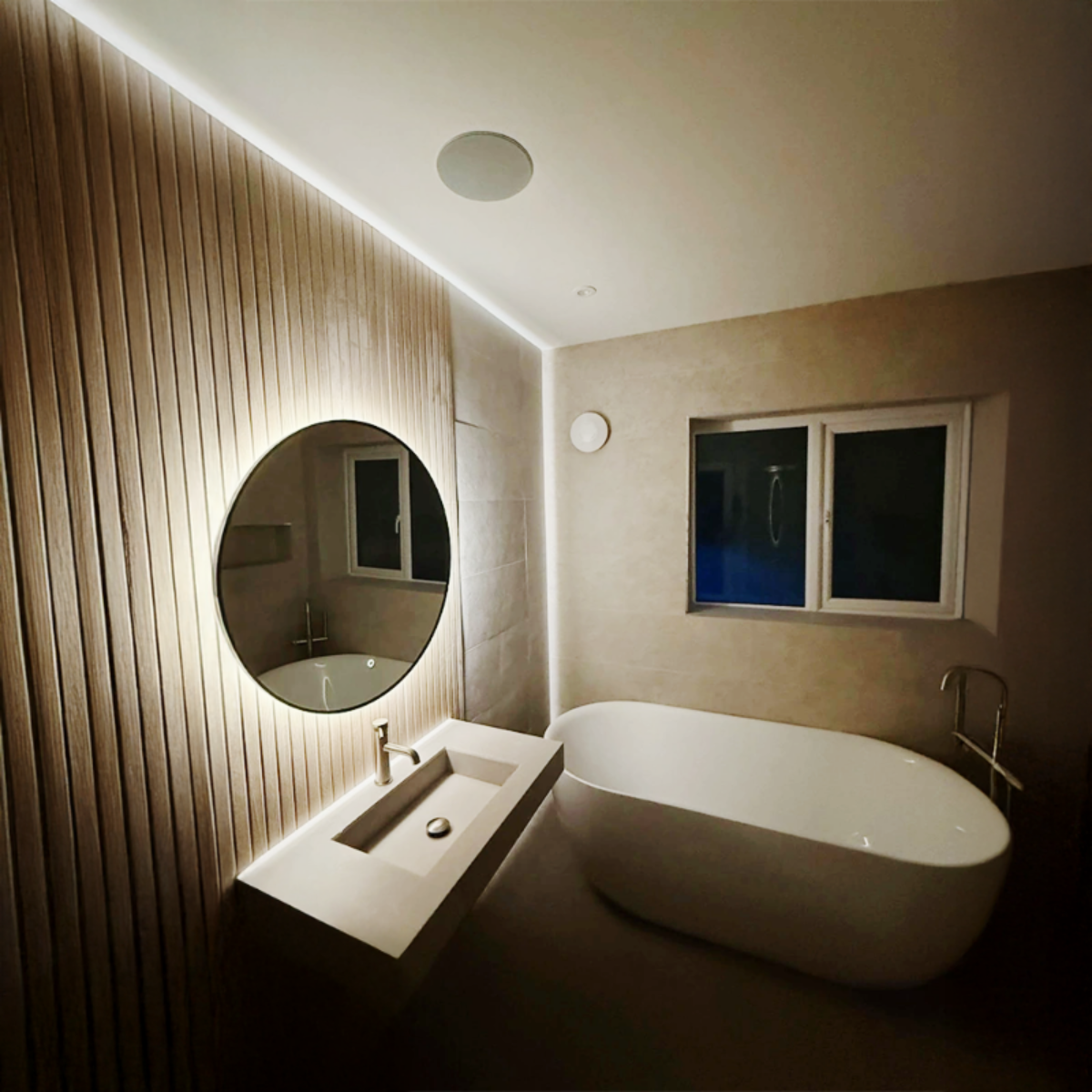 Lithe Audio 03211 6.5" Bluetooth 5 IP44 Rated Bathroom Ceiling Speaker Pair