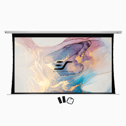 Elite Screens SKT84XHW-E12 Saker Tab-Tension Electric Projection Screen