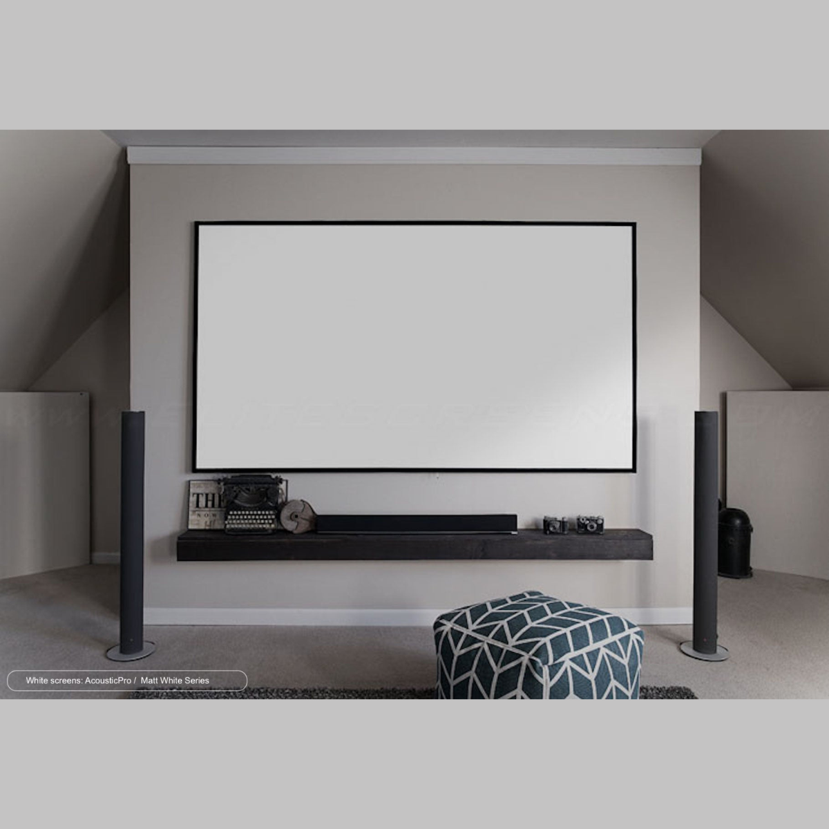 Elite Screens AR92WH2 Aeon Edge Free Fixed Frame Projection Screen – 92 Inch