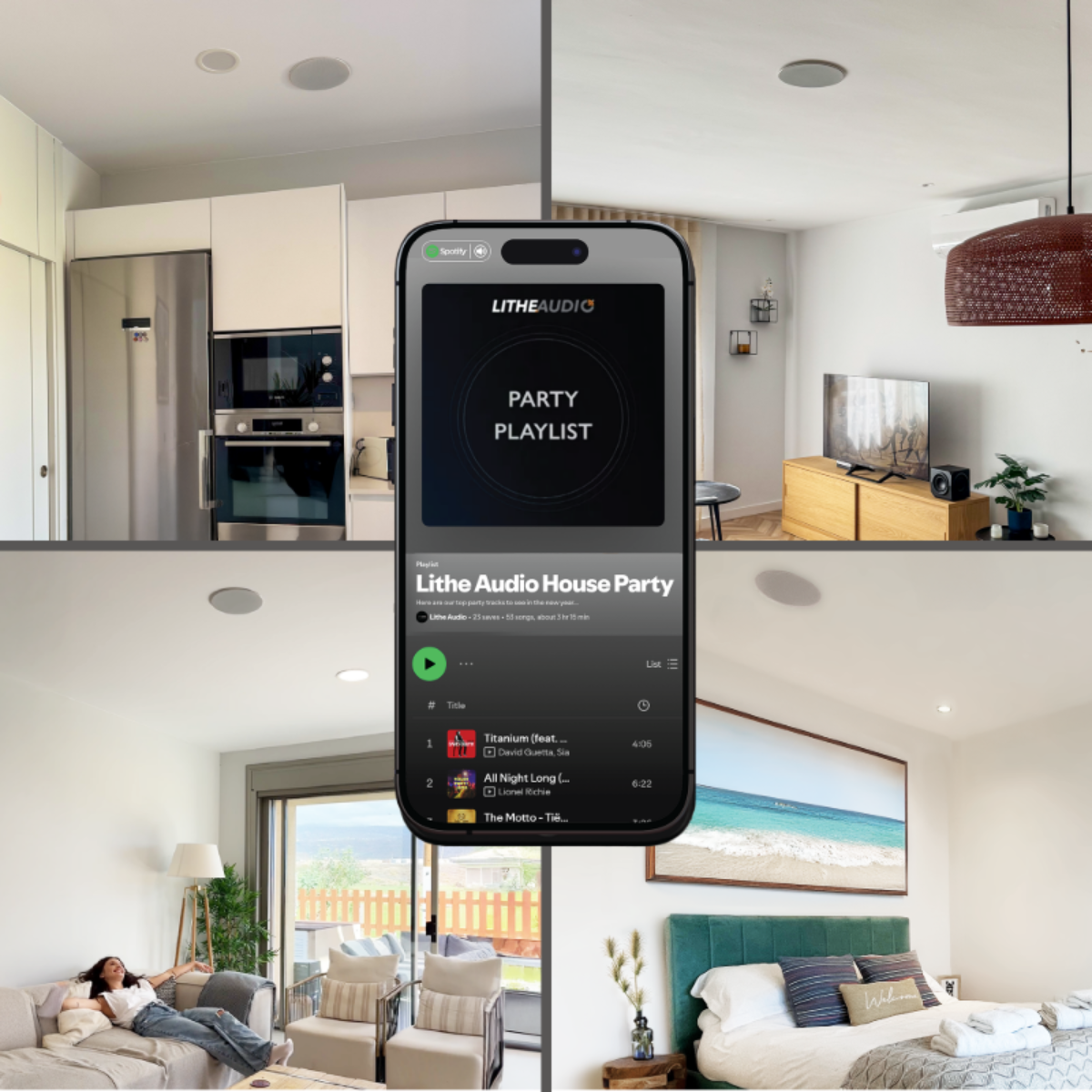 Lithe Audio 06610 6.5" Wi-Fi Ceiling Speaker Pair