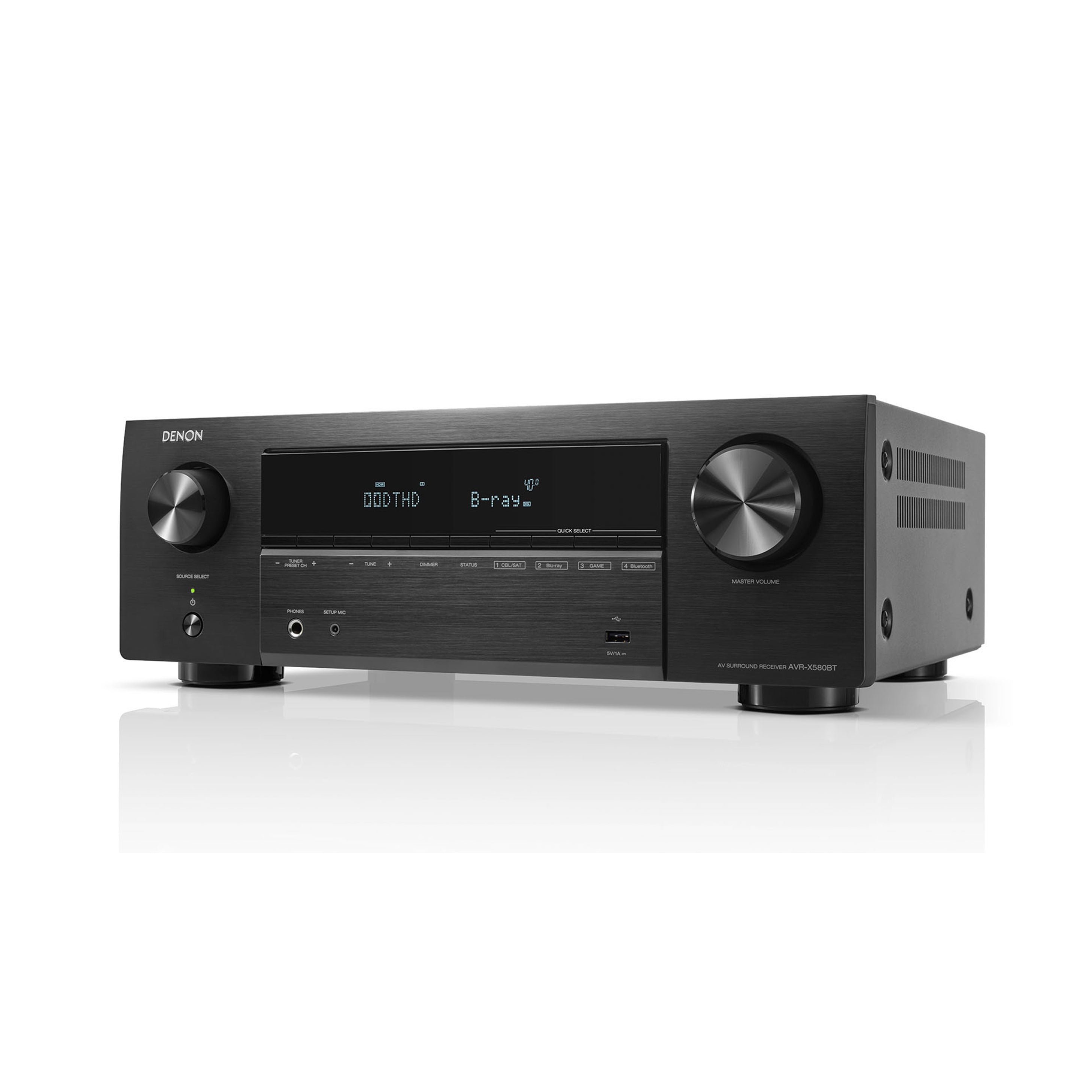 Denon AVR-X580BT 5.2 Ch 8K AV Receiver with Bluetooth