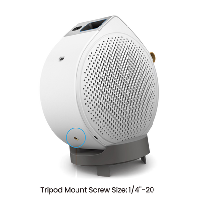 BenQ projector with a circular design on a transparent background