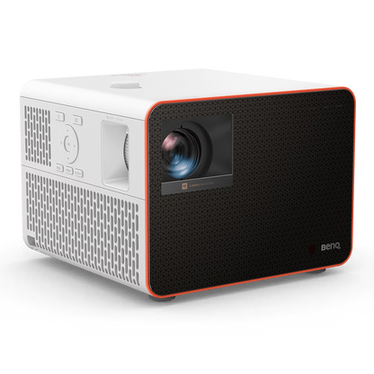 BenQ projector with black and orange design on a white background
