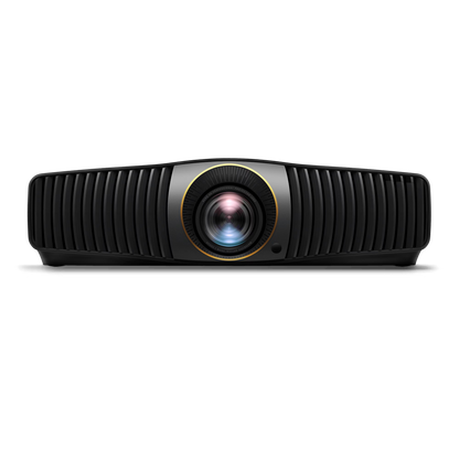 Black projector on a white background