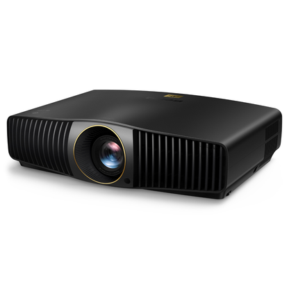Black projector on a white background