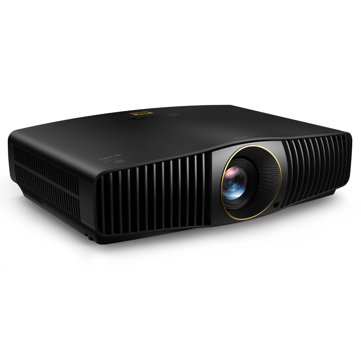 Black projector on a white background