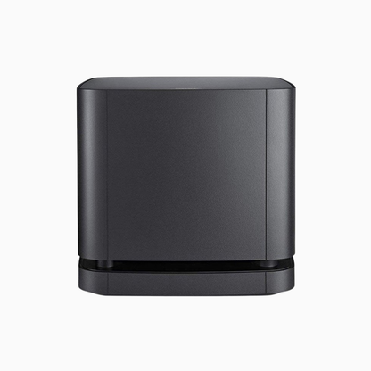Black electronic device on a white background