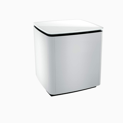 Bose Subwoofer with a glass lid on a white background