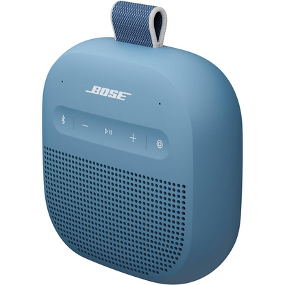 Blue Bose speaker on a white background