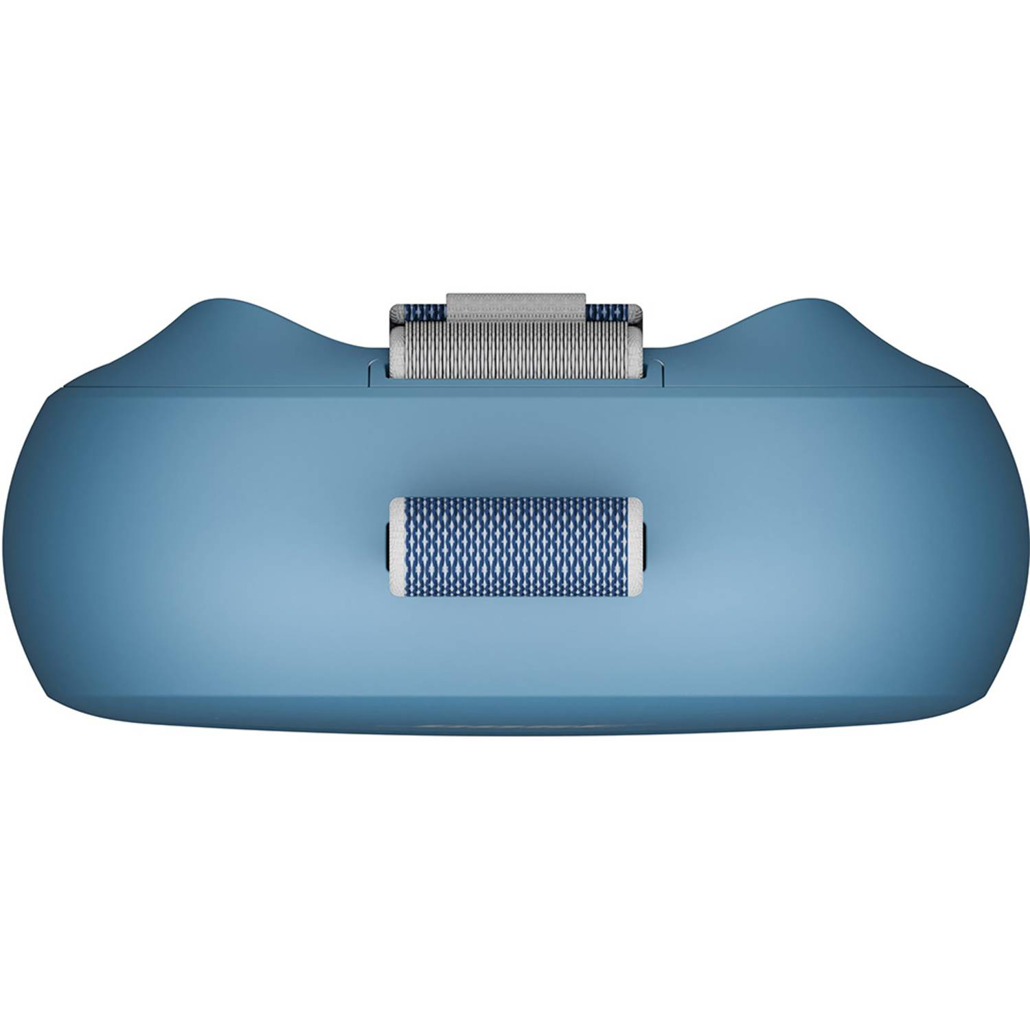 Blue speaker with a white background