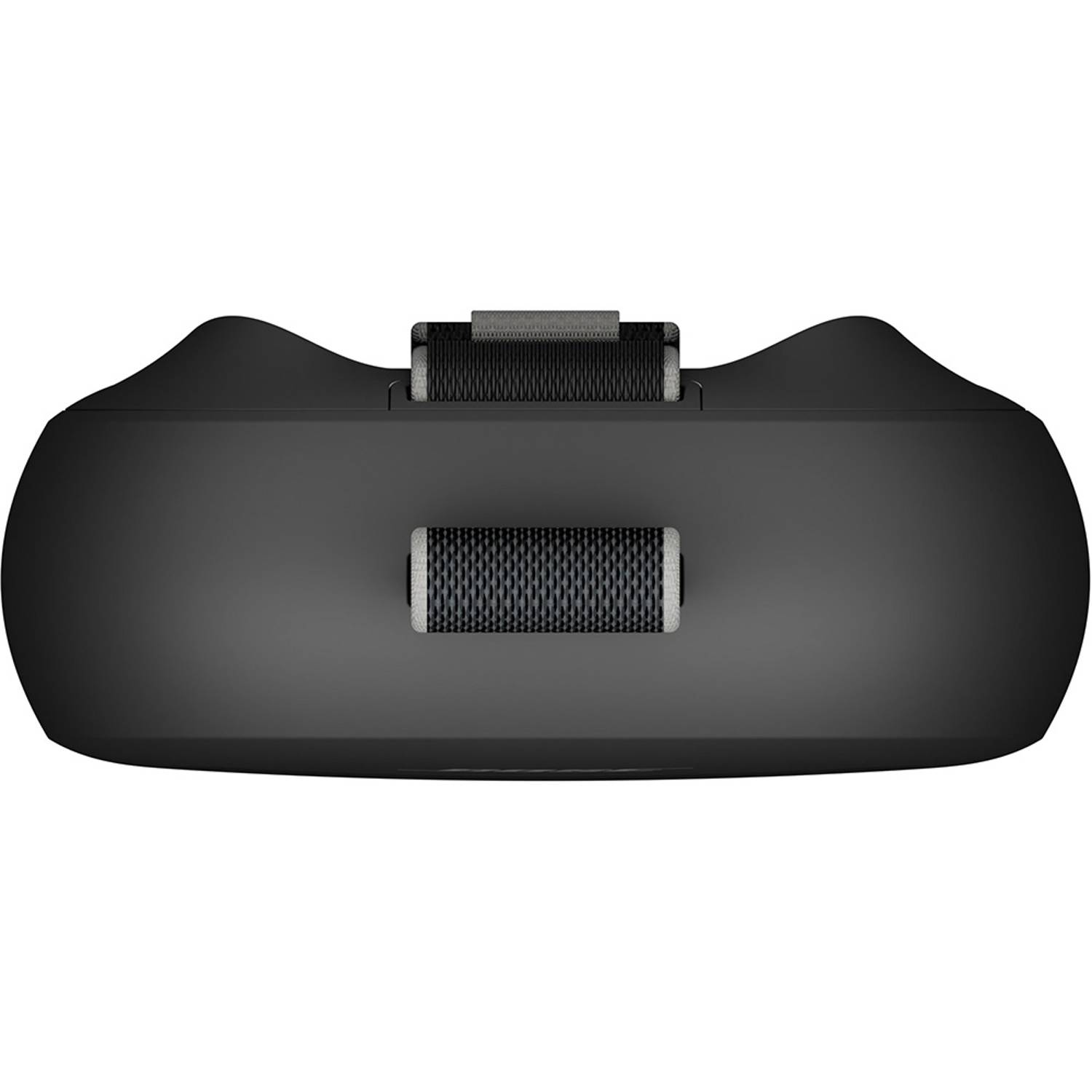 Black protective case with straps on a white background