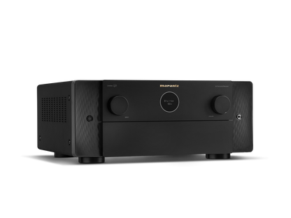 Marantz audio amplifier on a white background