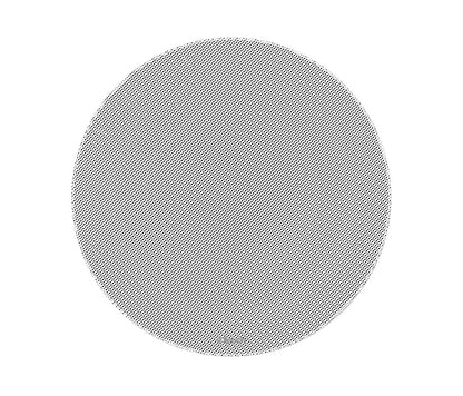 Round textured mat with a grid pattern on a white background