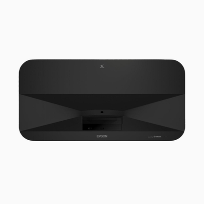 Black Epson projector on a white background