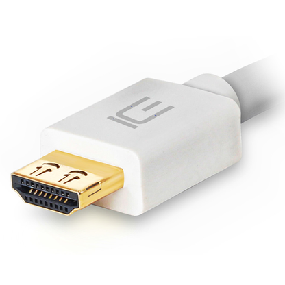 HDMI cable with gold connector on a white background