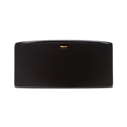 Black Klipsch speaker on a white background