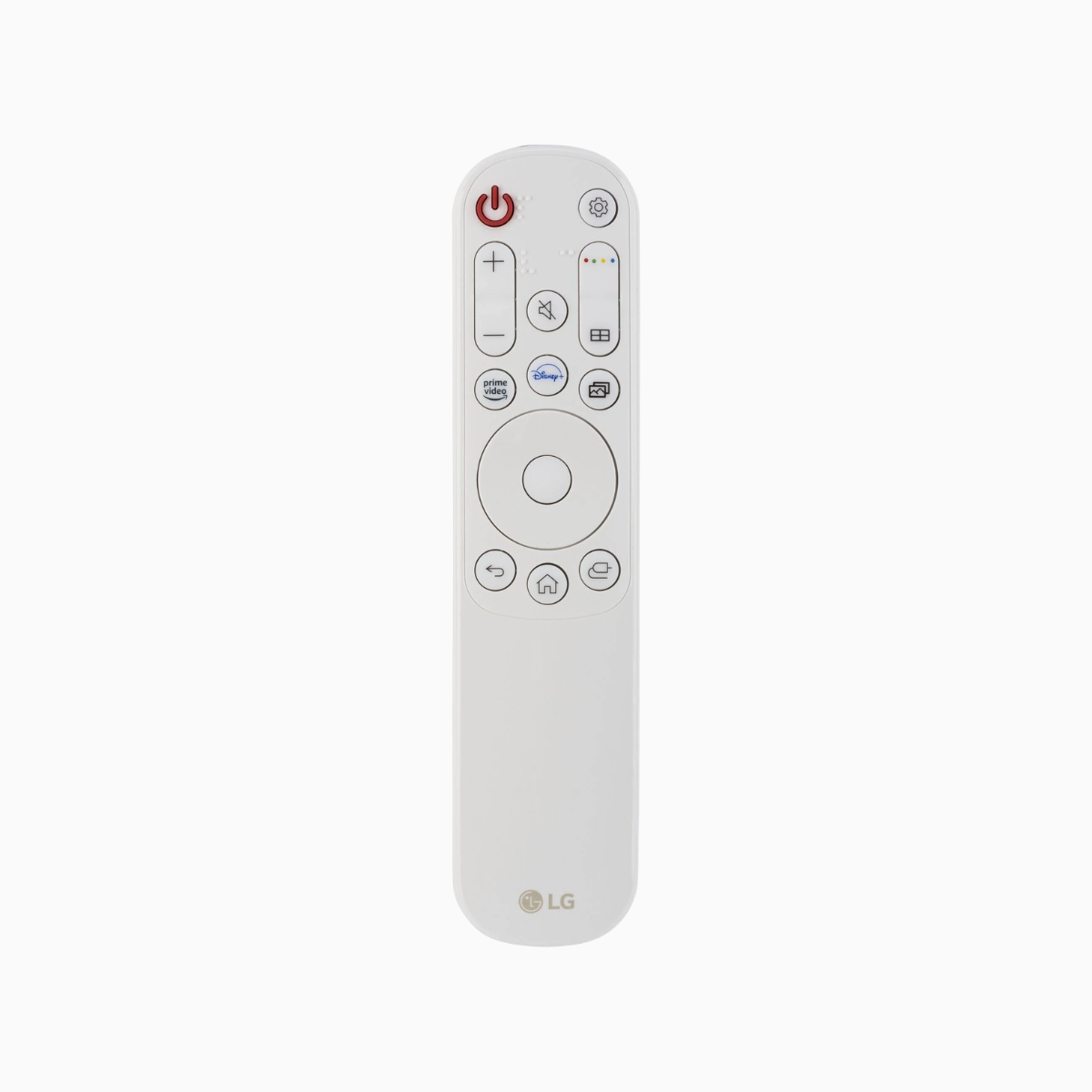 LG Projector Remote control with multiple buttons on a white background